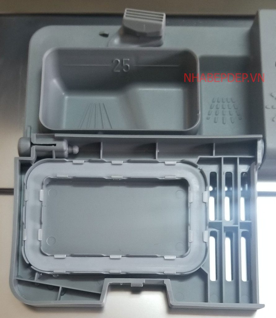 Cho viên rửa bát hoặc bột rửa